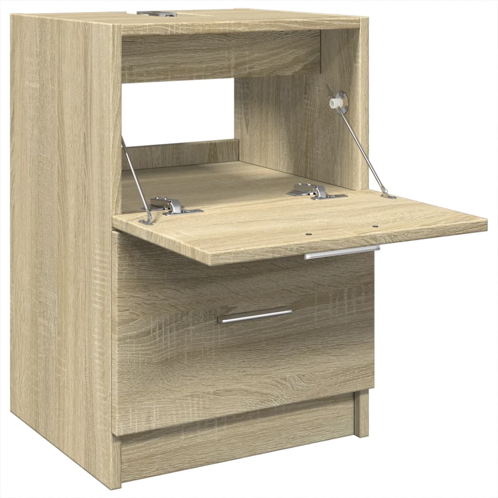 vidaXL Sink Cabinet | Sonoma oak | Engineered Wood | Medium | Bathroom Cabinet 5