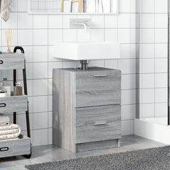 vidaXL Sink Cabinet Grey Sonoma 40x37x59 cm Engineered Wood 3