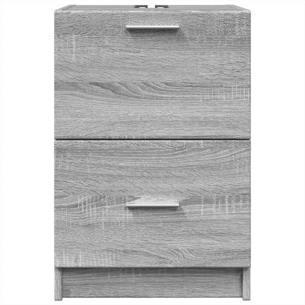 vidaXL Sink Cabinet Grey Sonoma 40x37x59 cm Engineered Wood 4