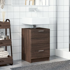 vidaXL Sink Cabinet | Brown Oak | Engineered Wood | 40cm x 37cm x 59cm 3