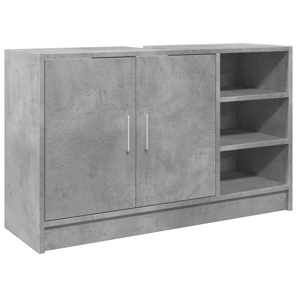 vidaXL Sink Cabinet Concrete Grey 90x29x55 cm Engineered Wood 2