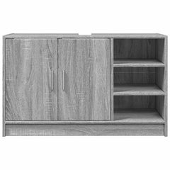 vidaXL Sink Cabinet Grey Sonoma 90x29x55 cm Engineered Wood 4