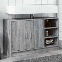 vidaXL Sink Cabinet Grey Sonoma 90x29x55 cm Engineered Wood 1