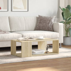 vidaXL Coffee Table Sonoma Oak 89.5x48x30 cm Engineered Wood 3