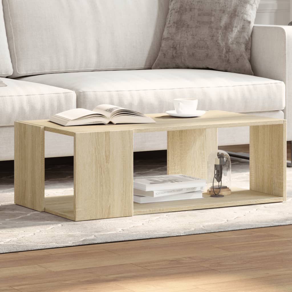 vidaXL Coffee Table Sonoma Oak 89.5x48x30 cm Engineered Wood 1
