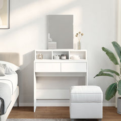 vidaXL Dressing Table with Mirror White 80x41x144.5 cm 3