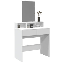 vidaXL Dressing Table with Mirror White 80x41x144.5 cm 1