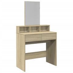 vidaXL Dressing Table with Mirror Sonoma Oak 80x41x144.5 cm 2