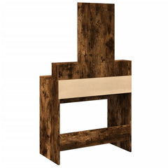 vidaXL Dressing Table with Mirror Smoked Oak 80x41x144.5 cm 6