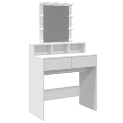 vidaXL Dressing Table with LED White 80x41x144.5 cm 2