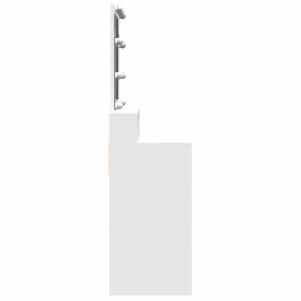 vidaXL Dressing Table with LED White 80x41x144.5 cm 6