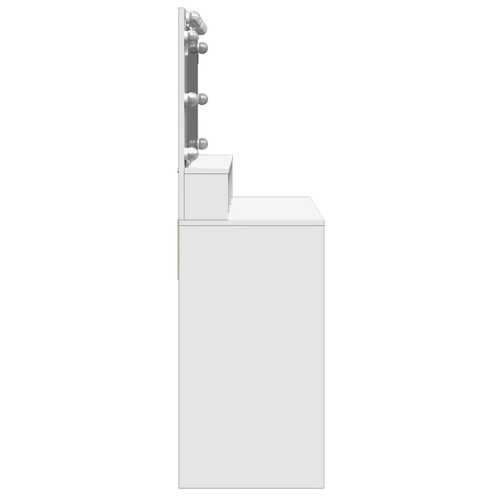 vidaXL Dressing Table with LED White 80x41x134.5 cm 6