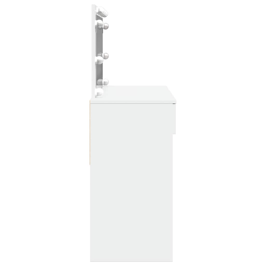 vidaXL Dressing Table with LED White 100x40x120 cm 6