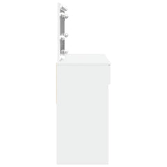 vidaXL Dressing Table with LED White 100x40x120 cm 6