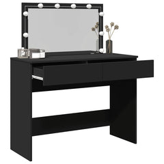 vidaXL Dressing Table with LED Black 100x40x120 cm 4