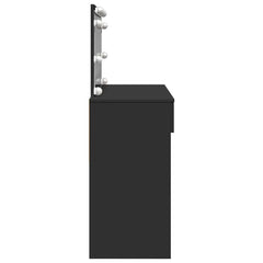 vidaXL Dressing Table with LED Black 100x40x120 cm 6