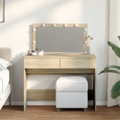 Dressing Table with LED 100x40x120 cm Sonoma oak