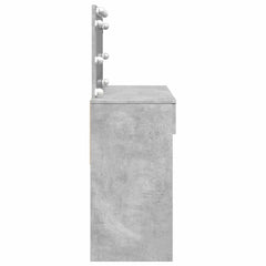 vidaXL Dressing Table with LED Concrete Grey 100x40x120 cm 6