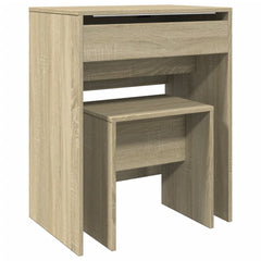 vidaXL Dressing Table and Stool Sonoma Oak 60x40x113.5 cm 2