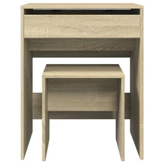 vidaXL Dressing Table and Stool Sonoma Oak 60x40x113.5 cm 5