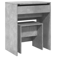 vidaXL Dressing Table and Stool Concrete Grey 60x40x113.5 cm 2