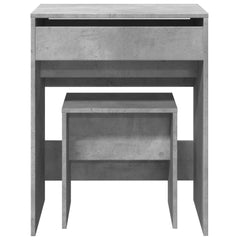 vidaXL Dressing Table and Stool Concrete Grey 60x40x113.5 cm 5