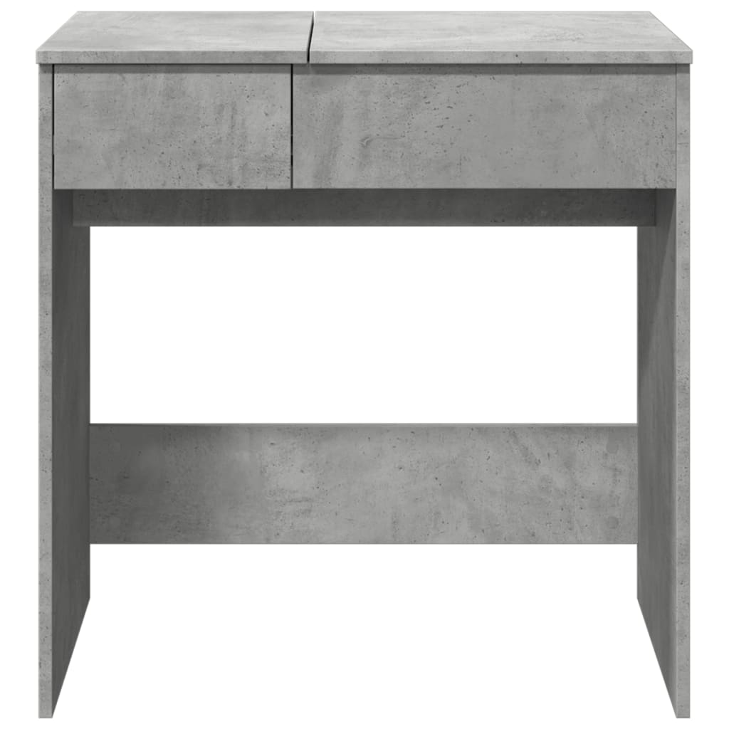 vidaXL Dressing Table with Mirror Concrete Grey 73x46.5x120 cm 5