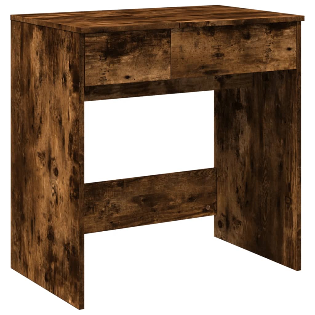 vidaXL Dressing Table with Mirror Smoked Oak 73x46.5x120 cm 2
