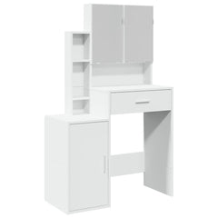 vidaXL Dressing Table with Cabinet White 80x35x132 cm 2