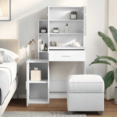 vidaXL Dressing Table with Cabinet White 80x35x132 cm 3