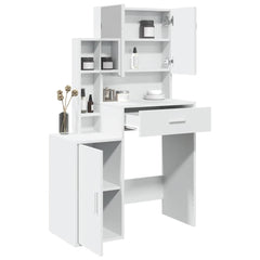vidaXL Dressing Table with Cabinet White 80x35x132 cm 4