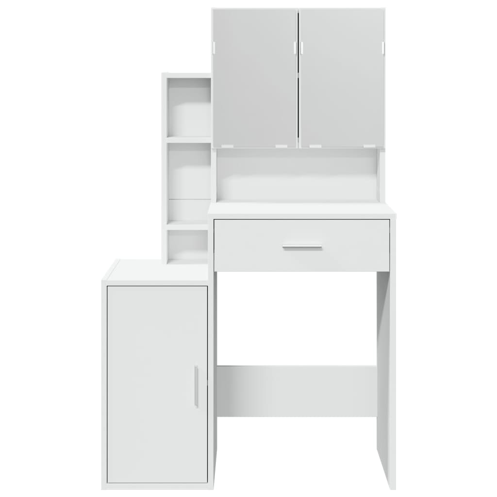 vidaXL Dressing Table with Cabinet White 80x35x132 cm 5