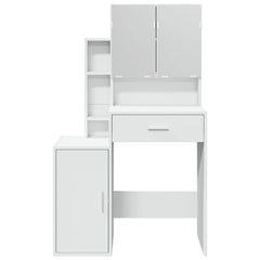 vidaXL Dressing Table with Cabinet White 80x35x132 cm 5