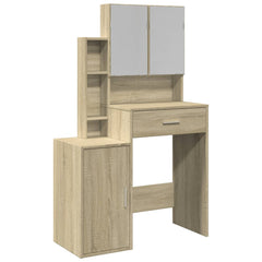 vidaXL Dressing Table with Cabinet Sonoma Oak 80x35x132 cm 2