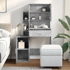 vidaXL Dressing Table with Cabinet Concrete Grey 80x35x132 cm 4