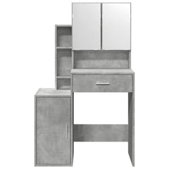 vidaXL Dressing Table with Cabinet Concrete Grey 80x35x132 cm 5