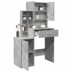 vidaXL Dressing Table with Cabinet Concrete Grey 80x35x132 cm 1