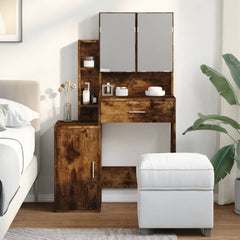 vidaXL Dressing Table with Cabinet Smoked Oak 80x35x132 cm 3