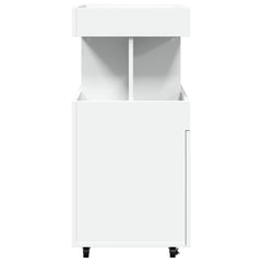 Bar Cart 50x41x89 cm Engineered Wood White