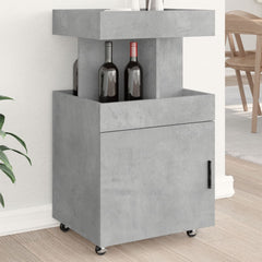 Bar Cart 50x41x89 cm Engineered Wood Concrete grey