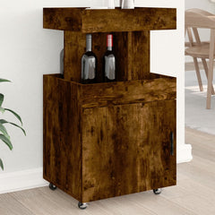 Bar Cart 50x41x89 cm Engineered Wood Smoked oak