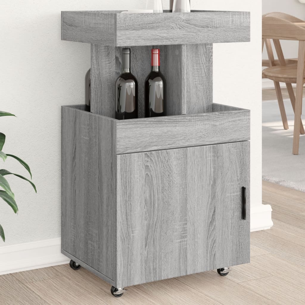 Bar Cart 50x41x89 cm Engineered Wood Grey sonoma