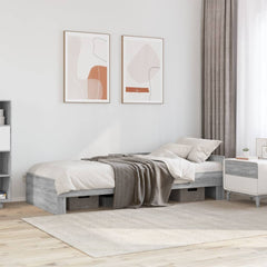 vidaXL Bed Frame without Mattress Grey Sonoma 100x200 cm Engineered Wood 1