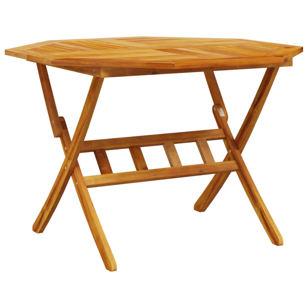 vidaXL 5 Piece Folding Garden Dining Set Solid Wood Acacia 3