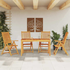 vidaXL 5 Piece Garden Dining Set 140x80x74 cm Solid Wood Acacia 1