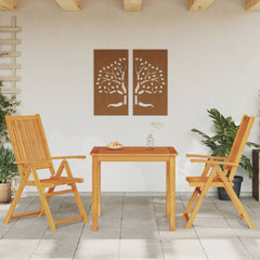 vidaXL 3 Piece Garden Dining Set 85x85x74 cm Solid Wood Acacia 1