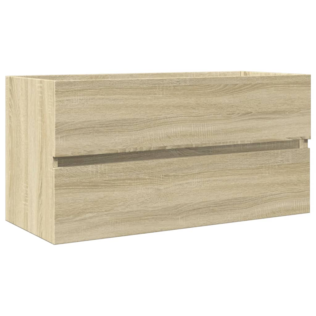 vidaXL Sink Cabinet Sonoma Oak 90x38,5x45 cm Engineered Wood 2