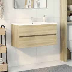 vidaXL Sink Cabinet Sonoma Oak 90x38,5x45 cm Engineered Wood 1