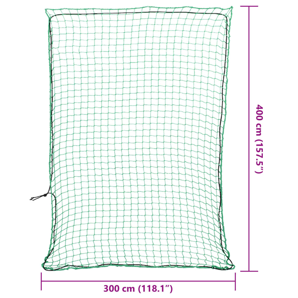 vidaXL Trailer Net with Elastic Rope Green 4x3 m PP 6
