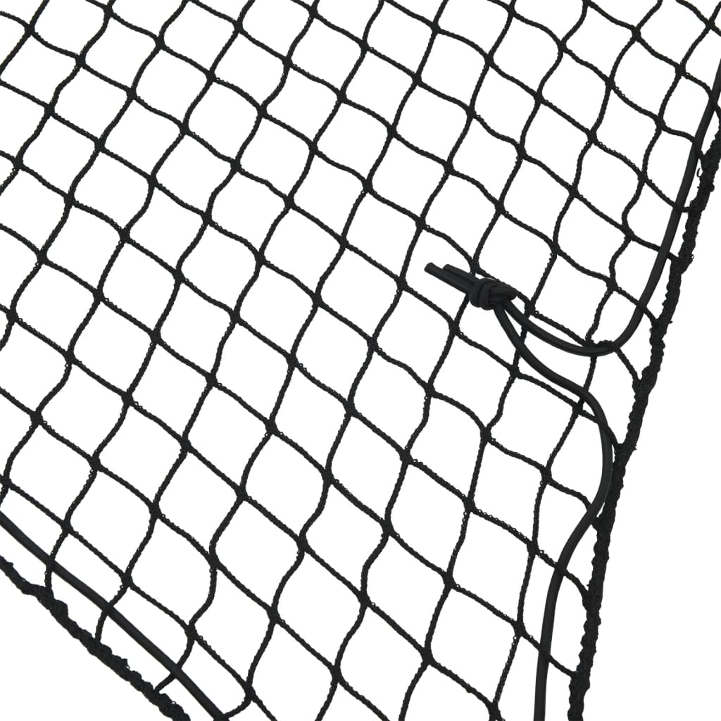 vidaXL Trailer Net with Elastic Rope Black 3.5x3 m PP 3